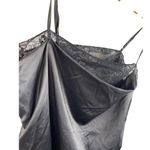 Lovers + Friends Black Satin Laced Neckline Open Back Draped Bodysuit Size Large Photo 8