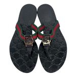 Gucci  Interlocking GG Web Strap Thong Sandal Black Size 36.5 Photo 4