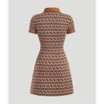 NEW Verdusa Retro Short Sleeve Collar Button Up Mini Shirt Dress L Tan Size L Photo 1