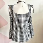Haute Rogue Black Gingham Top,‎ Vintage Y2K 2000s Indie Sleaze Soft Grunge Small Photo 2