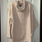 CHAPS NWT Pink/Tan Knit Drawstring Cowl Neck Pullover Sweater size 2X Photo 0