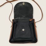 Courreges Duotone Brown Black Small Snap Flap Adjustable Crossbody Bag Photo 2