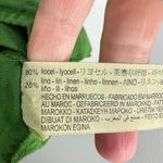 ZARA Green Lyocell Linen Blend Button Down Shirt Frayed Collar Long Sleeve Photo 3