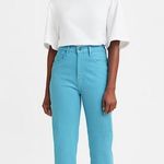 Levi's NEW Made Crafted Barrel Crop Women’s Jeans Blue Mist Sz 32 Organic Cotton Photo 0