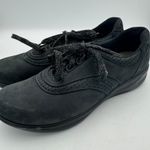 SAS Black Nubuck Leather Lace Up Walking Shoes Comfort 10N Orthopedic Size 10 Photo 3