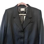 Rebecca Taylor Rebecca‎ Taylor Wool Satin Blazer Black Size 16 Photo 7