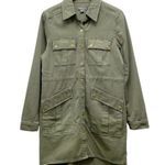 Level 99 Utility Long Anorak Jacket Barn Coat Cactus Green Women's Size Medium Photo 1