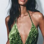 ZARA  dress gown maxi open back bodycon halter wedding party cocktail  Photo 13