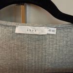 Lush Clothing Lush Button Up Ribbed Long Sleeve Top in Grey Photo 1