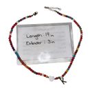 Boutique Colorful Beaded Necklace‎ Gold Initial K & Heart Charm Trendy Fun Fashion Photo 3