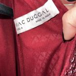 Mac Duggal NWT Red Hand Embellished Halter Neck Midi Sheath Dress - 70110 Burgundy Photo 4