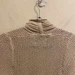 Anthropologie Guinevere Beige Open Knit Cotton Linen Blend Cardigan Photo 5