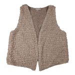 Mystree Boho Vest Sleeveless Textured Hippie Tan Womens Large Photo 0
