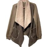 Entro  Knit Long Sleeve Open Sherpa Shacket Cardigan With Pockets! Photo 0