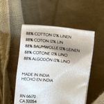 Free People  Quinn Coverall Size Large Jumpsuit in Thistle Seed Green Boho Linen Photo 14