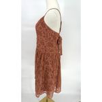 Molly Bracken  Women's Large Orange Lace Button Down Sleveless Mini Dress Western Photo 6