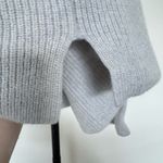 H by Halston  Extra Merino Fine Wool Light Gray Cowl Neck Cropped Sweater Size M Photo 2