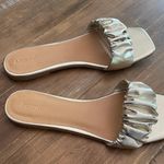 Abound Abalaine-Pu Gold Metallic Slides Sz 11 Brand New Photo 2