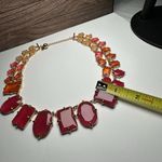 Kate Spade Coated Confetti Statement Necklace Gold Tone Red Pink Orange Etc Photo 1