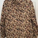 Natural Life  Corduroy Shirt Women’s Small Tan Floral Western Rodeo Cowgirl Warm Photo 0