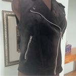 Philosophy Republic Clothing Women’s Black Faux Leather Suede Moto Vest Sz XS Photo 1