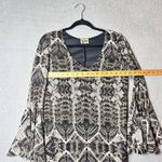 Show Me Your Mumu  Top Womens Small‎ Black Snakeskin Barry Bell Tunic Top Photo 4