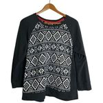 Cuddl Duds Black White Long Sleeve Super Soft Sweater Top Photo 0