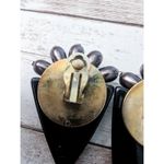 Vintage Clip On Earrings Shades of Brown Statement Earrings Extra Large Stunning Photo 5
