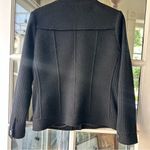 Mercoledi Italian Designer Handmade Soft Wool Black High Collar Button Photo 4