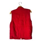 Democracy Vest Women Medium Petite Red Quilted Full Zip Outdoor Vintage Preppy Photo 1