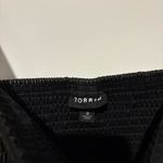 Torrid  Peplum‎ Faux Leather Smocked Top Black size 3X Photo 3