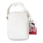 Hello Kitty  Plush White Phone Holder Crossbody Bag Purse NWT Photo 1