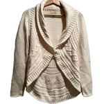 st. john's bay Vintage St. John’s Bay cream cardigan Medium cable knit high-low western Y2K 90s Photo 0