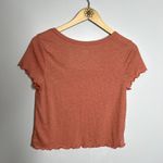 Mossimo Supply Co Pink Short Sleeve Ruffle Top Photo 3