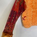 Marcia Bloom Pullover Long Sleeve Boucle Velvet Orange Sweater Cowl Top Sz XL Photo 3