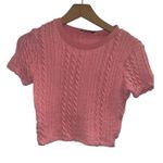 ZARA ✨ Pink Jacquard Crop Pink Sz Small Top✨ Photo 6