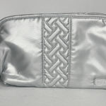 Lug Flash Cosmetic Pouch Silver Lay Flat Makeup Bag Case Photo 0