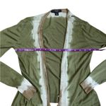 Max Mara Weekend Twin Set Cardigan And Top Green Tie Dye Silk Cashmere Size Med Photo 2