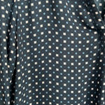 Elle button-up blouse navy blue with blue dots & white squares - Size medium Photo 1