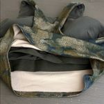 Athleta Conscious Crop Bra in the Topiary Abstract Camo Olive print Size S Photo 11