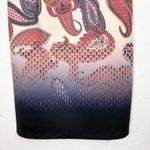 Isle Melis Kazan Paisley Sleeveless Dress Scuba Poly Stretch Brown Purple Medium Photo 7