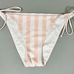 Victoria's Secret Victoria’s Secret Pastel Pink White Striped String Bikini Bathing Suit Swimsuit Swimwear Swim Bottoms Size S 👙🤍 Photo 0