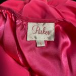 Parker Elana Pink Flamingo Mini Short Open Back Silk Dress Small Photo 8
