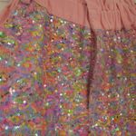 Fantastic Fawn Sequin Shorts Elastic Waistband Colorful Sparkly Pink S Photo 2