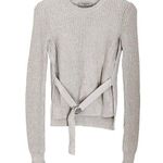ALLSAINTS East Cotton Jumper Sweater Mist Grey Top Small Ribbed Knit Long Sleeve Photo 0