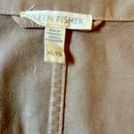 Eileen Fisher  Classic Cotton Twill Tan Camel Trench Car Coat Pockets Size XL Photo 9