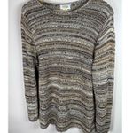 Talbots VTG  Women’s Sweater Open Knit 100% Cotton L Hippie Festival Boho Grunge Photo 0