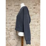 Lululemon Sweatshirt Women 8 Black Softstreme Perfectly Oversized Cropped Crew Photo 1