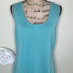 NTM: Nurture by Anthropologie Sleeveless Aqua Blue Linen Sweater Sz Large Photo 0