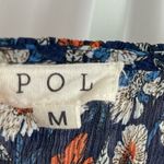 POL Medium Peasant Floral Boho Pleated Puff Sleeve Crop Top Cottagecore Tassel Photo 5